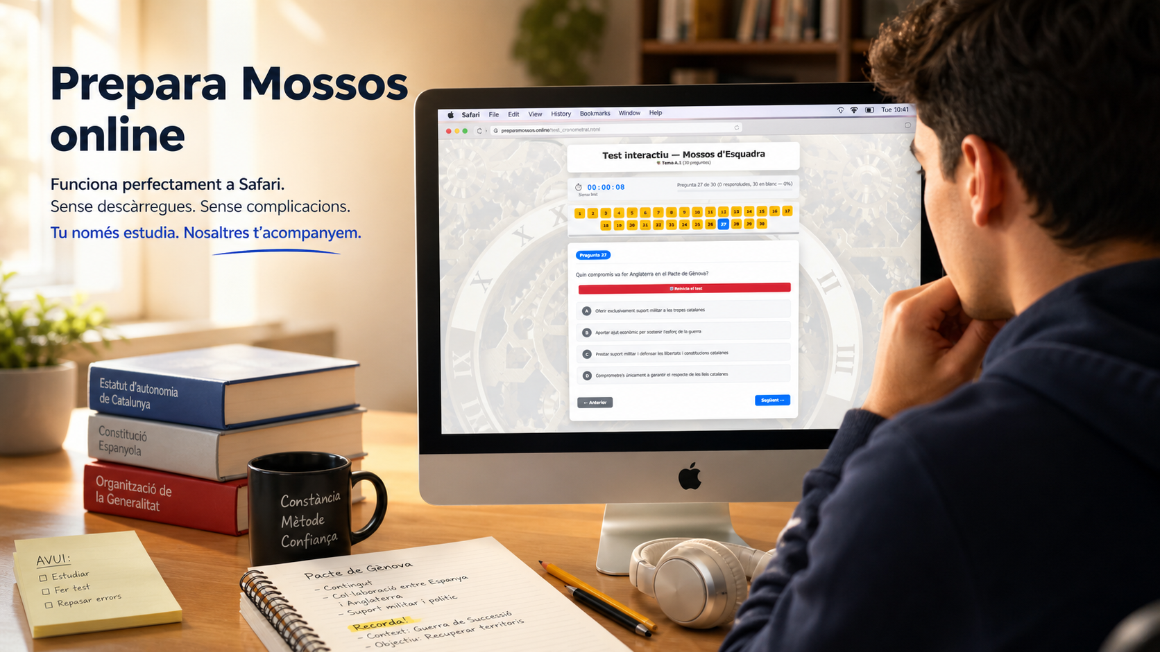 Versió web Prepara Mossos al navegador