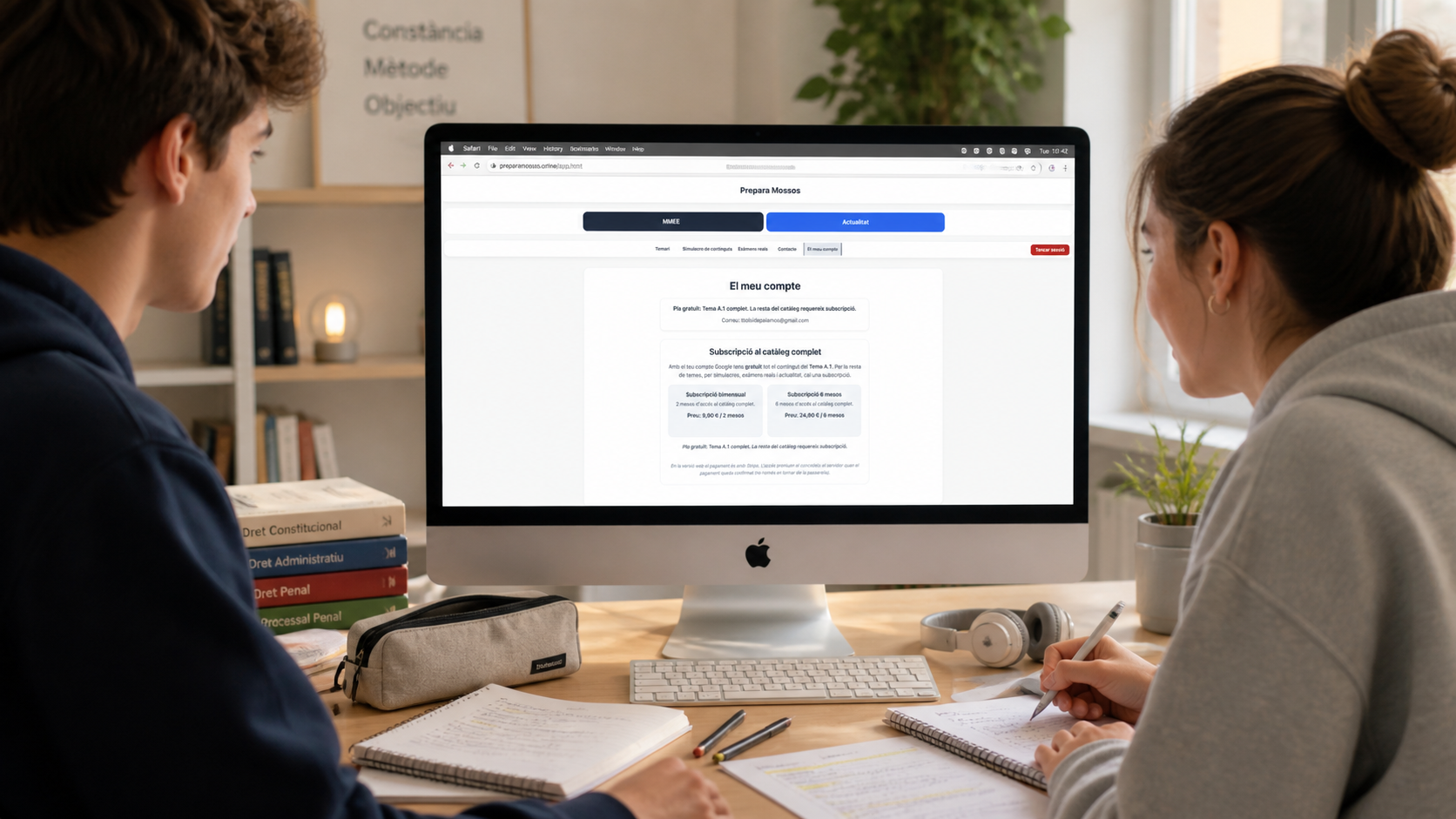 Versió web Prepara Mossos al navegador