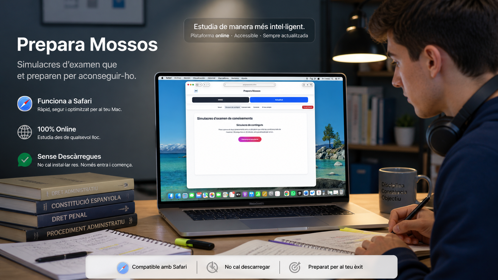 Versió web Prepara Mossos al navegador