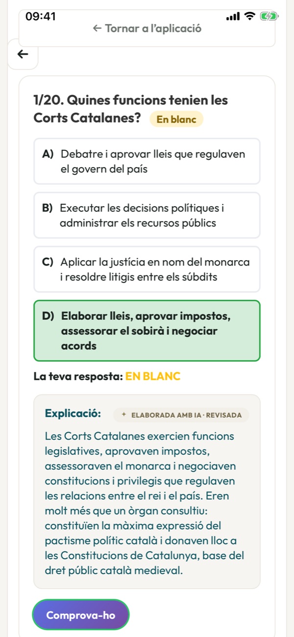 Prepara Mossos a l’iPhone: Correcció amb IA